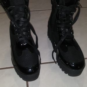 Fashion Nova black combat boots